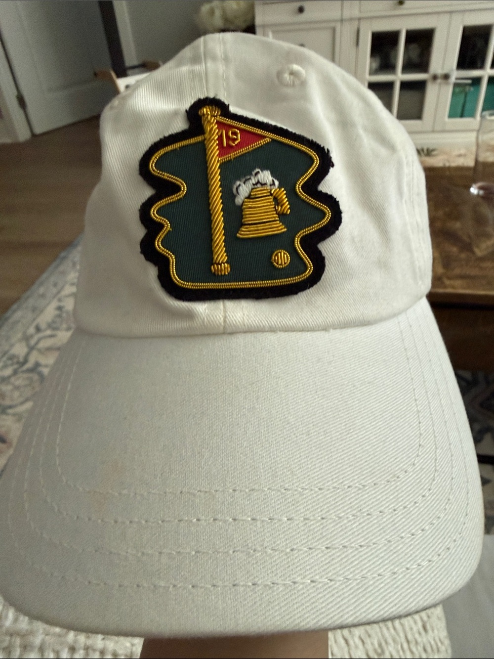 NWOT Rowing Blazers 19th Hole Dad Hat White cotton twill with crest logo unisex